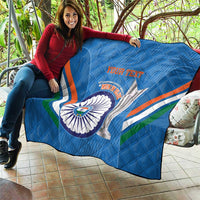 Custom India Cricket Quilt 2nd Champions World Cup Men In Blue - Wonder Print Shop