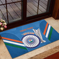 Custom India Cricket Rubber Doormat 2nd Champions World Cup Men In Blue - Wonder Print Shop