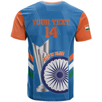 Custom India Cricket T Shirt 2nd Champions World Cup Men In Blue - Wonder Print Shop