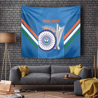 Custom India Cricket Tapestry 2nd Champions World Cup Men In Blue - Wonder Print Shop