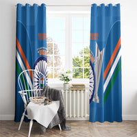 Custom India Cricket Window Curtain 2nd Champions World Cup Men In Blue - Wonder Print Shop