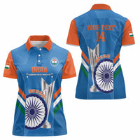 Custom India Cricket Women Polo Shirt 2nd Champions World Cup Men In Blue - Wonder Print Shop