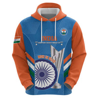 Custom India Cricket Zip Hoodie 2nd Champions World Cup Men In Blue - Wonder Print Shop