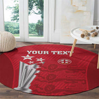 Custom England Cricket Round Carpet 3rd Champions World Cup Proud