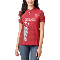 Custom England Cricket Women Polo Shirt 3rd Champions World Cup Proud - Wonder Print Shop