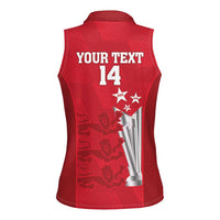 Custom England Cricket Women Sleeveless Polo Shirt 3rd Champions World Cup Proud - Wonder Print Shop