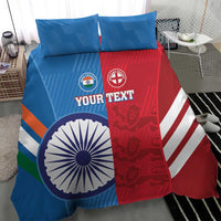 Custom India And England Cricket Bedding Set 2024 Together Dynamic Version - Wonder Print Shop