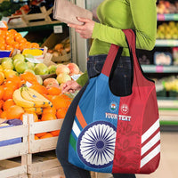 Custom India And England Cricket Grocery Bag Together Dynamic Version