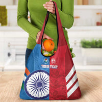 Custom India And England Cricket Grocery Bag Together Dynamic Version