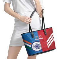 Custom India And England Cricket Leather Tote Bag 2024 Together Dynamic Version - Wonder Print Shop