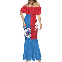 Custom India And England Cricket Mermaid Dress 2024 Together Dynamic Version - Wonder Print Shop