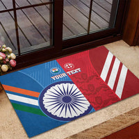 Custom India And England Cricket Rubber Doormat 2024 Together Dynamic Version - Wonder Print Shop