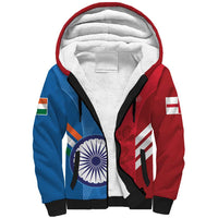 Custom India And England Cricket Sherpa Hoodie 2024 Together Dynamic Version - Wonder Print Shop