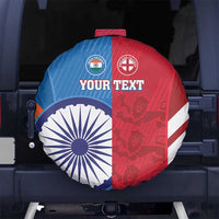 Custom India And England Cricket Spare Tire Cover 2024 Together Dynamic Version - Wonder Print Shop