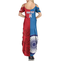 Custom India And England Cricket Summer Maxi Dress 2024 Together Dynamic Version - Wonder Print Shop