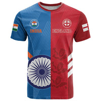Custom India And England Cricket T Shirt 2024 Together Dynamic Version - Wonder Print Shop