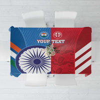 Custom India And England Cricket Tablecloth 2024 Together Dynamic Version - Wonder Print Shop