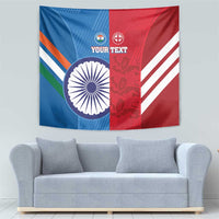 Custom India And England Cricket Tapestry 2024 Together Dynamic Version - Wonder Print Shop
