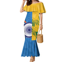 Custom India And South Africa Cricket Family Matching Mermaid Dress and Hawaiian Shirt 2024 Together Dynamic Version - Wonder Print Shop