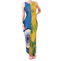 Custom India And South Africa Cricket Family Matching Tank Maxi Dress and Hawaiian Shirt 2024 Together Dynamic Version - Wonder Print Shop