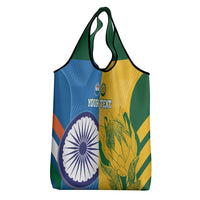 Custom India And South Africa Cricket Grocery Bag Together Dynamic Version