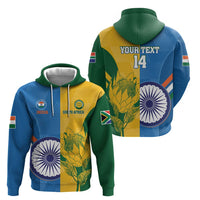 Custom India And South Africa Cricket Hoodie 2024 Together Dynamic Version - Wonder Print Shop