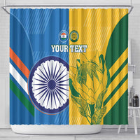 Custom India And South Africa Cricket Shower Curtain 2024 Together Dynamic Version