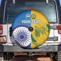 Custom India And South Africa Cricket Spare Tire Cover 2024 Together Dynamic Version - Wonder Print Shop