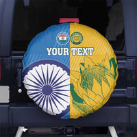 Custom India And South Africa Cricket Spare Tire Cover 2024 Together Dynamic Version - Wonder Print Shop