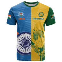 Custom India And South Africa Cricket T Shirt 2024 Together Dynamic Version - Wonder Print Shop