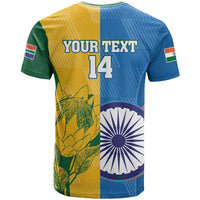 Custom India And South Africa Cricket T Shirt 2024 Together Dynamic Version - Wonder Print Shop