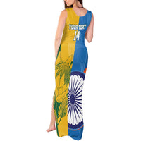Custom India And South Africa Cricket Tank Maxi Dress 2024 Together Dynamic Version - Wonder Print Shop