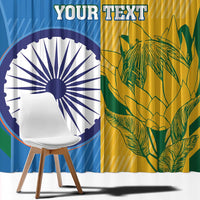 Custom India And South Africa Cricket Window Curtain 2024 Together Dynamic Version - Wonder Print Shop