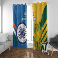 Custom India And South Africa Cricket Window Curtain 2024 Together Dynamic Version - Wonder Print Shop