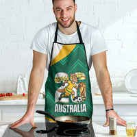 Australia 2026 Soccer Apron Go Socceroos Kangaroo Mascot Green Sporty