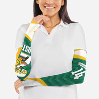 Australia 2026 Soccer Custom Arm Sleeves Go Socceroos Kangaroo Mascot Green Sporty