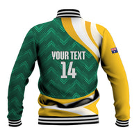 Australia 2026 Soccer Custom Baseball Jacket Go Socceroos Kangaroo Mascot Green Sporty