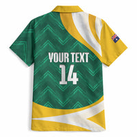 Australia 2026 Soccer Custom Hawaiian Shirt Go Socceroos Kangaroo Mascot Green Sporty