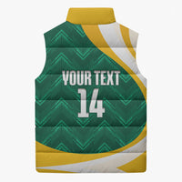 Australia 2026 Soccer Custom Sleeveless Puffer Jacket Go Socceroos Kangaroo Mascot Green Sporty