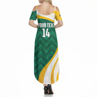 Australia 2026 Soccer Custom Summer Maxi Dress Go Socceroos Kangaroo Mascot Green Sporty