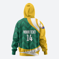 Australia 2026 Soccer Custom Zip Hoodie Go Socceroos Kangaroo Mascot Green Sporty