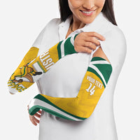Australia 2026 Soccer Custom Arm Sleeves Go Socceroos Kangaroo Mascot Yellow Sporty