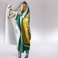 Australia 2026 Soccer Hooded Blanket Go Socceroos Kangaroo Mascot Yellow Sporty