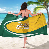 Australia 2026 Soccer Sarong Go Socceroos Kangaroo Mascot Yellow Sporty