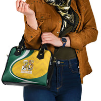 Australia 2026 Soccer Shoulder Handbag Go Socceroos Kangaroo Mascot Yellow Sporty