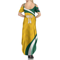 Australia 2026 Soccer Custom Summer Maxi Dress Go Socceroos Kangaroo Mascot Yellow Sporty