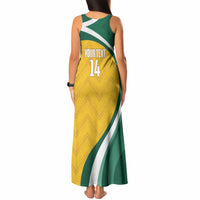 Australia 2026 Soccer Custom Tank Maxi Dress Go Socceroos Kangaroo Mascot Yellow Sporty