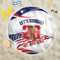United States 2026 Soccer Beach Blanket We Are USA Go Champions Flag Waves