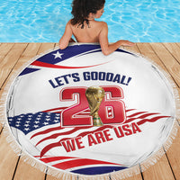 United States 2026 Soccer Beach Blanket We Are USA Go Champions Flag Waves