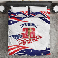 United States 2026 Soccer Bedding Set We Are USA Go Champions Flag Waves